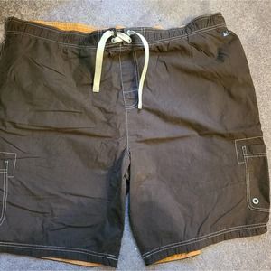 Mantaray Mens Swimwear Brown and Gold, size 3XL